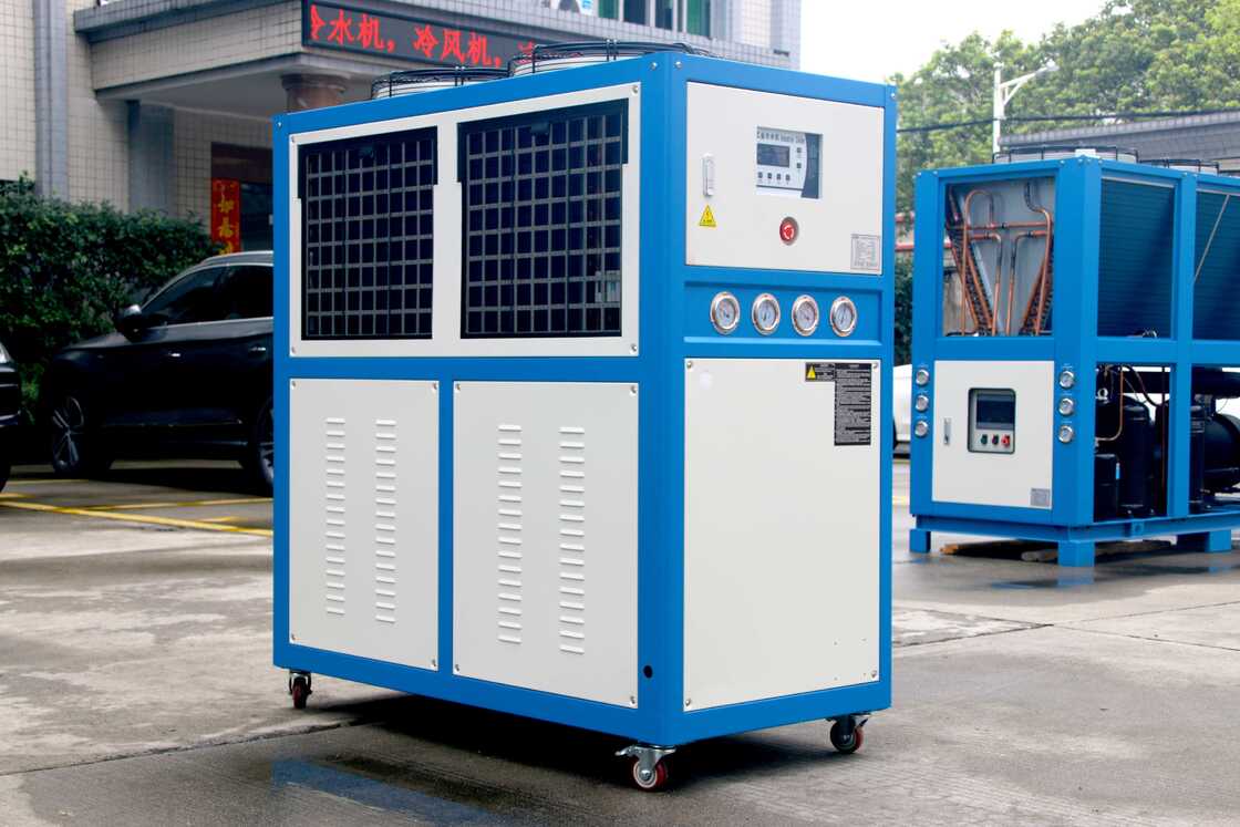 10HP Small Portable Air Cooled Water Chiller Industrial For Injection Blower Machine